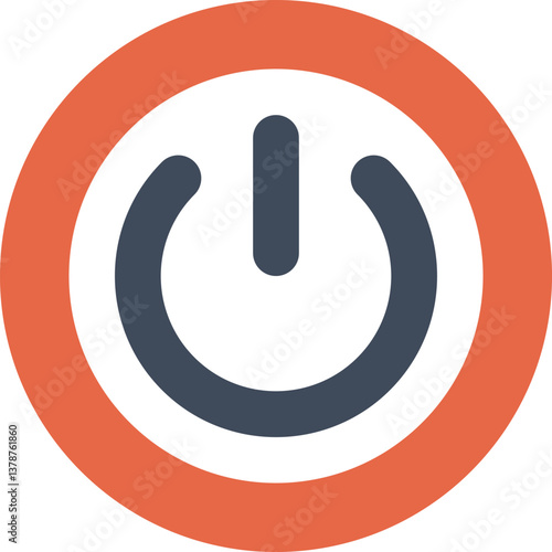 power switcher flat web icon concept