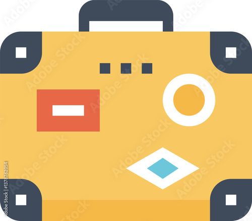 luggage flat web icon concept
