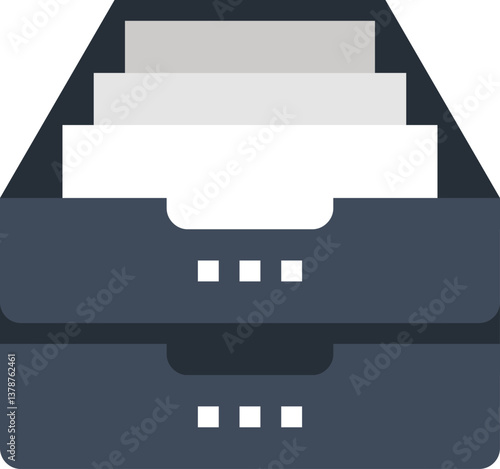archives flat web icon concept