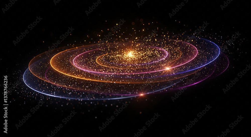 Fototapeta premium Intricate Sparkle Abstract Background with Transparency