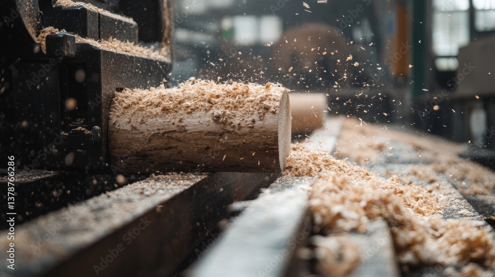 Sawmill. Process of machining logs in equipment sawmill machine saw saws the tree trunk on the plank boards. Wood sawdust work sawing timber wood wooden woodworking Sawmill. Process of machining logs in equipment sawmill machine saw saws the tree trunk on the plank boards. Wood sawdust work sawing timber wood wooden woodworking