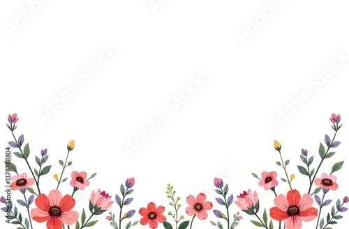 Watercolor hand painted nature romantic banner frame with green eucalyptus plants, pink blossom peony flowers and butterflies on the white background for invitations and greeting cards, invitations