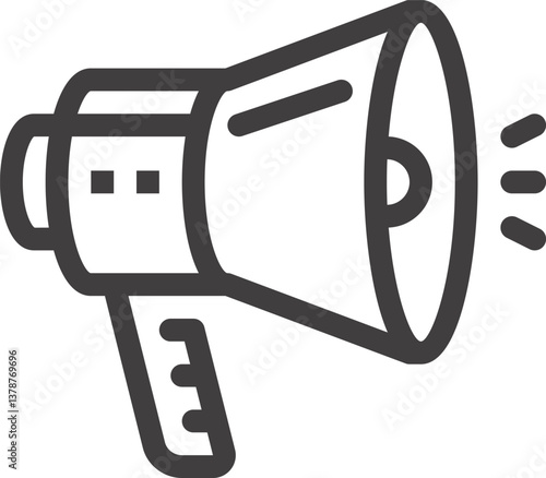promotion flat line web icon concept