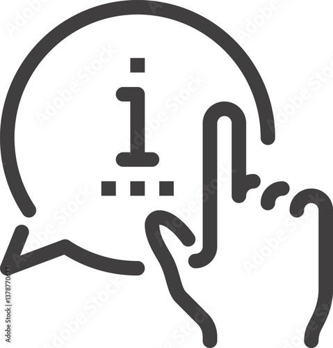 answers flat line web icon concept