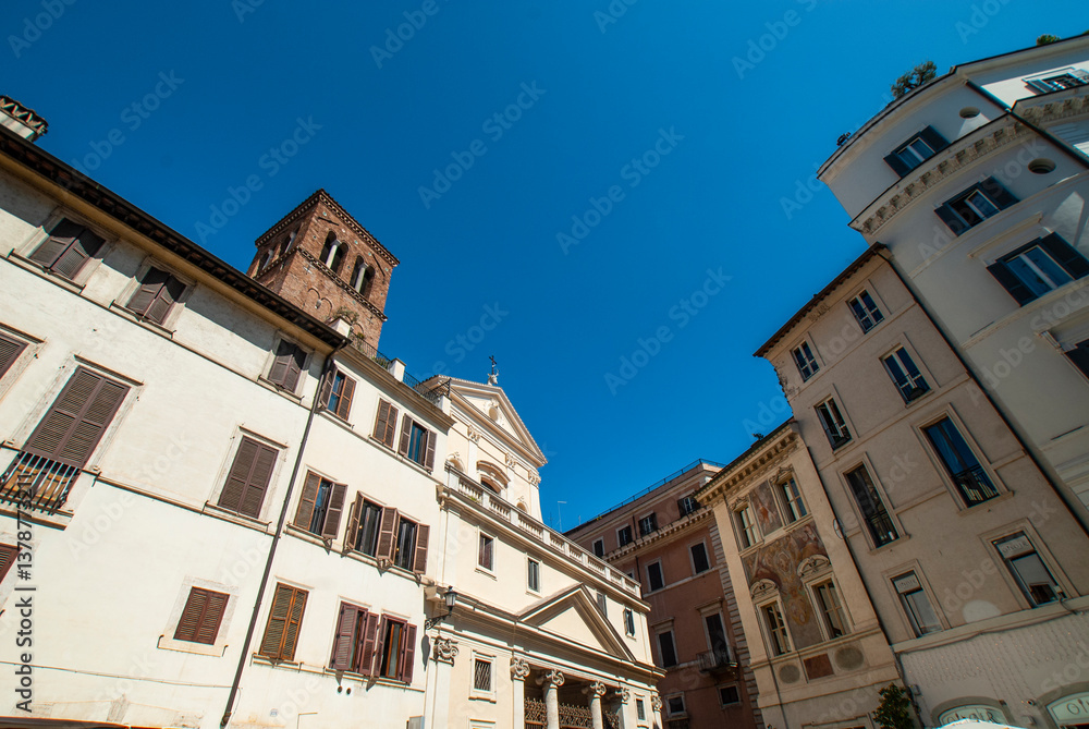 Fototapeta premium Basilica di Sant Eustachio in Campo Marzio in Rome Italy. Rome