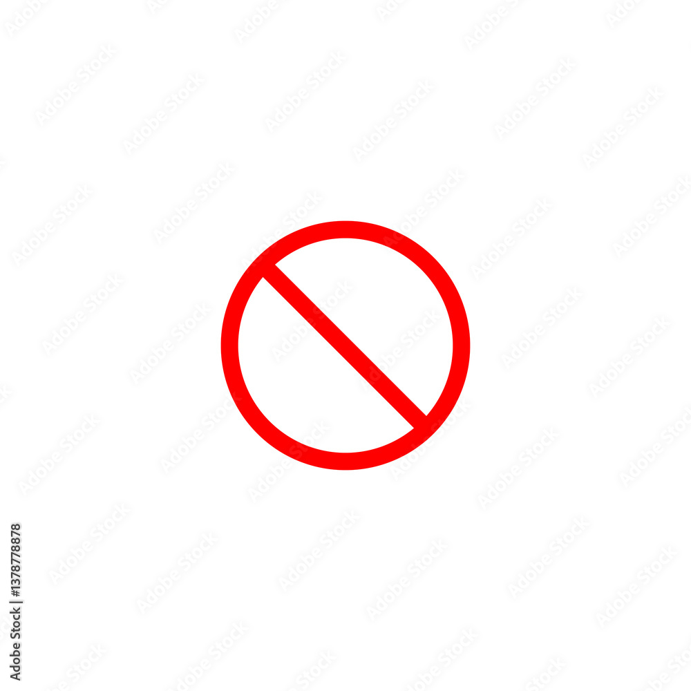 A red circle with a diagonal line through it on a black background A red circle with a diagonal line through it on a black background