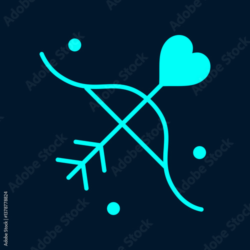 Archery Love trendy artwork magnificent abstract vector illustration colorful valuable design