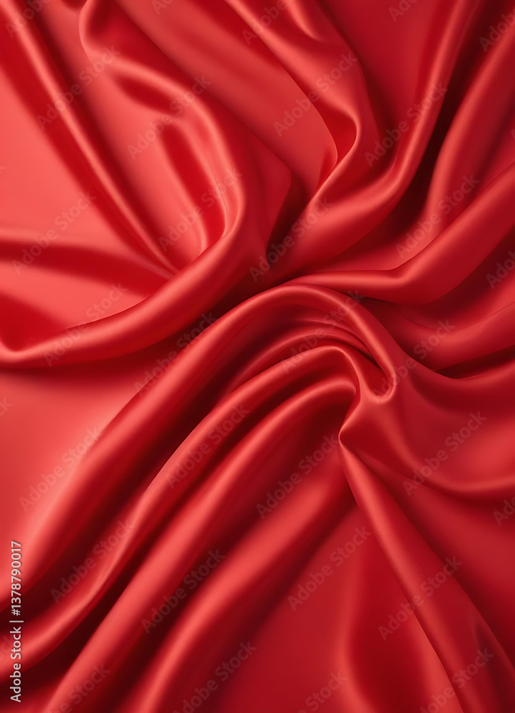 Rich Red Satin Fabric Texture Background Rich Red Satin Fabric Texture Background