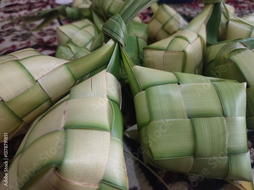 woven young leaves from young coconut leaves