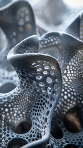 Exploring the intricate texture of a 3D printed object showcasing the unique qualities of additive manufacturing techniques