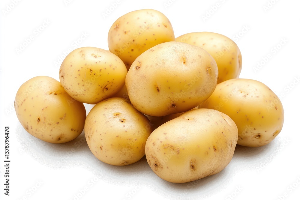 A handful of baby potatoes with smooth yellow skin, isolated on a transparent background. A handful of baby potatoes with smooth yellow skin, isolated on a transparent background.