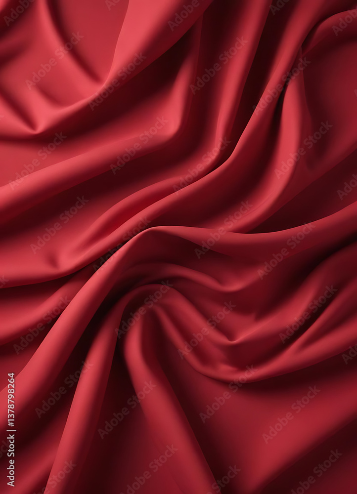 Obraz premium Rich Red Satin Fabric Texture Background