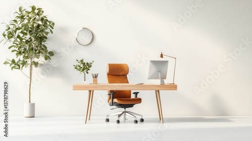 Modern minimalist home office