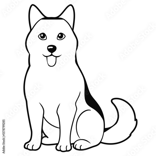 Vector illustration of a dog