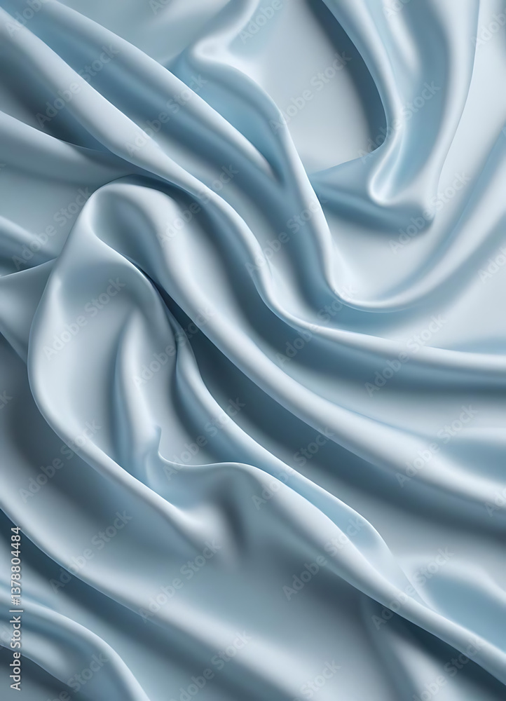 Fototapeta premium Light Blue Satin Fabric Texture Background