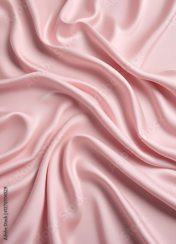 Soft Pastel Pink Satin Fabric Texture Background
