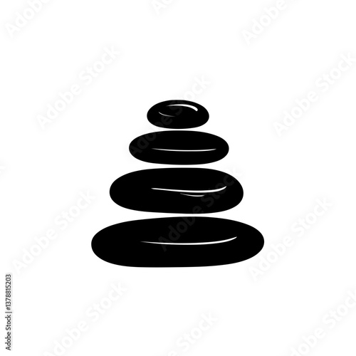 zen stones on white background