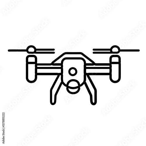Modern drone outline for technology designs