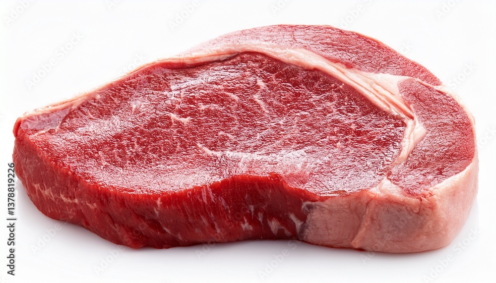 Fototapeta premium fresh raw beef steak isolated on white