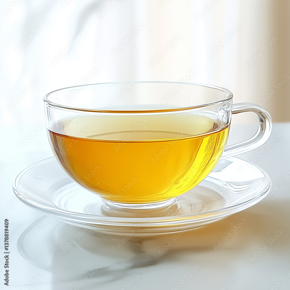 Green tea, chamomile tea, Japanese tea, minimalistic on a white background Green tea, chamomile tea, Japanese tea, minimalistic on a white background