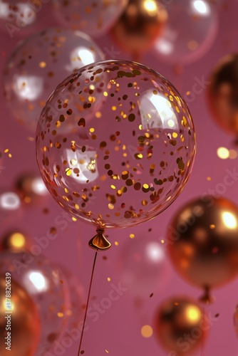 Colorful Celebration Balloons With Glitter for Festive Occasions