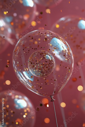 Colorful Celebration Balloons With Glitter for Festive Occasions