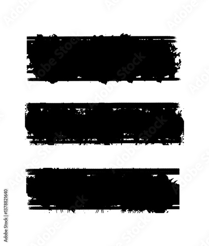 Dirty Grunge strock brush Vector Set