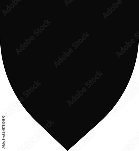 Solid black silhouette of a shield engraved with ancestral motifs, evoking heritage and tradition.