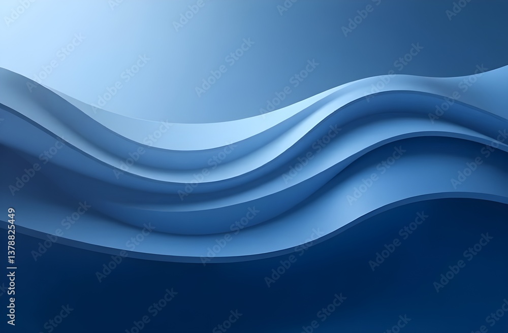 Fototapeta premium Abstract blue wave background. Modern dynamic design. Business screensaver blue color.