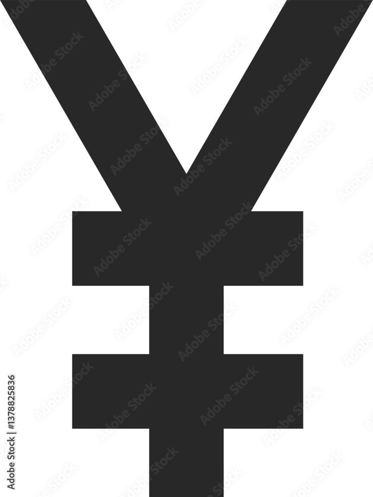 Obraz premium yen currency symbol flat web icon concept