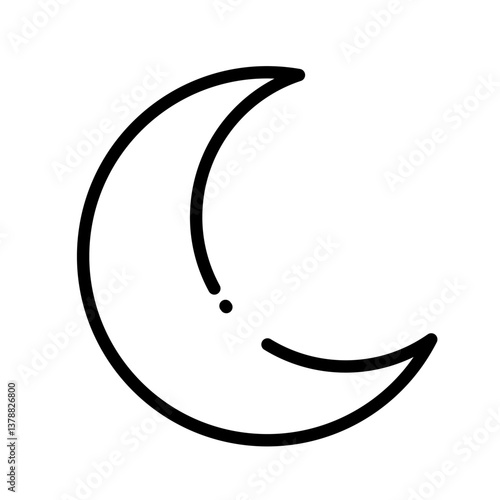 Moon, night, sleep - vector icon