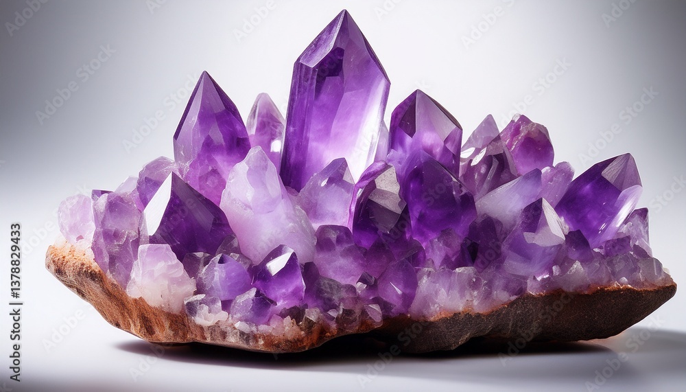 amethyst crystals on white background render ultra real amethyst crystals on white background render ultra real