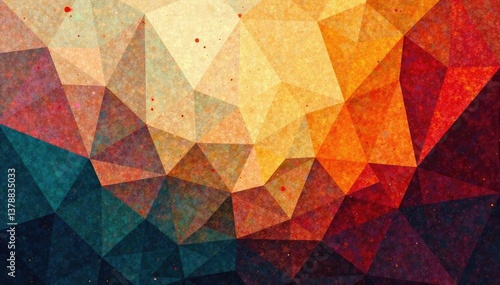 Abstract geometric tapestry, muted earth tones, clean, contemporary, backdrop