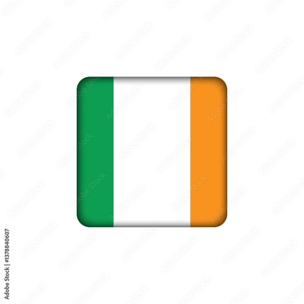 Fototapeta premium Ireland Flag, badge, emblem