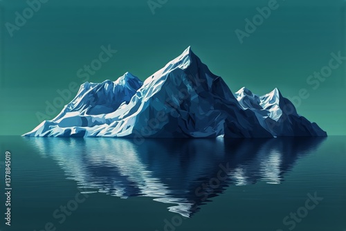 Majestic Icebergs Rise Above Calm Waters in a Remote Arctic Landscape During ...