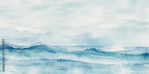 Blue ocean wave background. Blue and white water ocean background.

