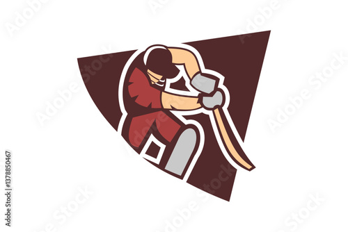 Cricket Logo or football club sign Badge. Cricket logo with shield background vector design. Vector illustration. 