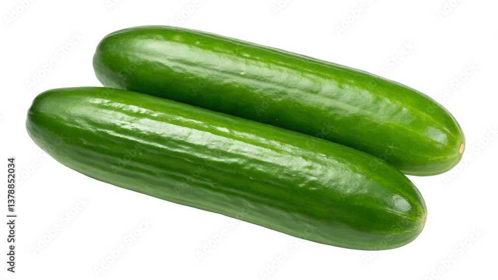 Two whole green cucumbers Two whole green cucumbers