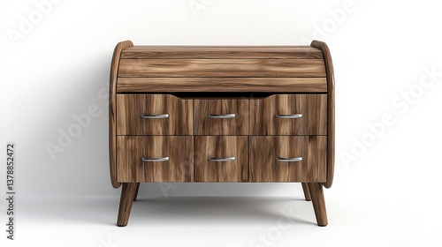 Elegant wooden cabinet with drawers perfect for organizing and storing personal items in a modern home environment