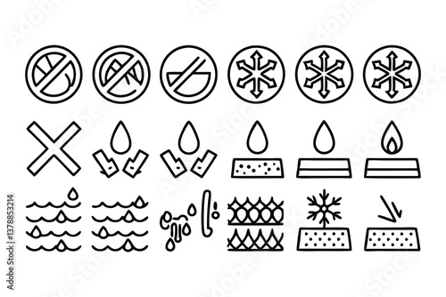 waterproof and repellent surface editable stroke
