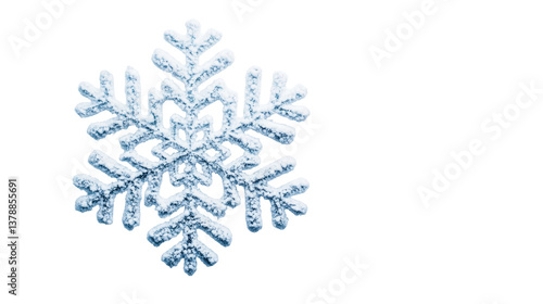 Delicate snowflake design on a transparent background