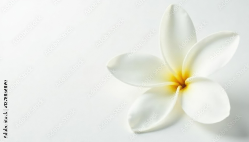 Close-up of pristine white flower petals against pure white background, bright, botanical Close-up of pristine white flower petals against pure white background, bright, botanical