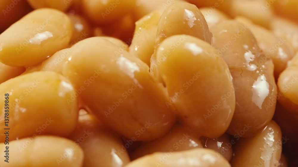 Canned red bans preserved beans rotating background close up side view. Organic steamed beans. Pickled bean for a Mexican dish Canned red bans preserved beans rotating background close up side view. Organic steamed beans. Pickled bean for a Mexican dish