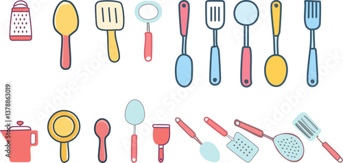 Beautiful kitchenware set, perfect for decorating with a kitchenware theme.