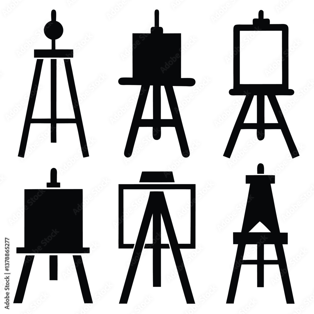 easel isolated on white background easel isolated on white background
