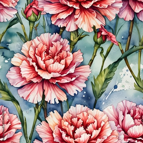 Carnation flower pattern