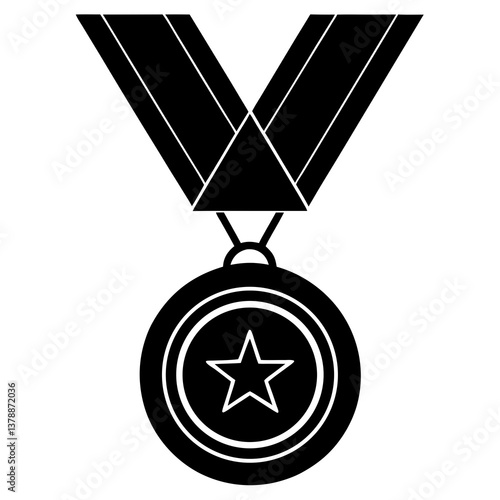 sports medal  silhouette vector illustrator 