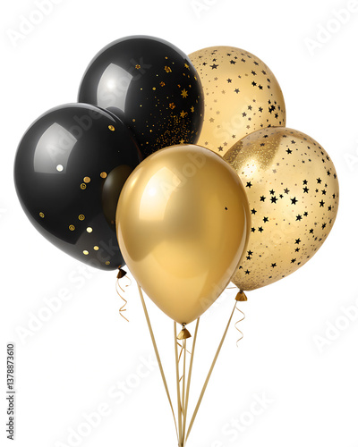 yellow balloon isolated on transparent background