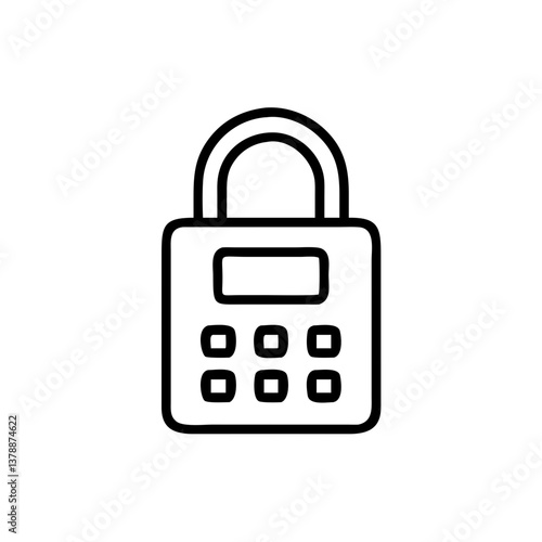Calculator Padlock Icon