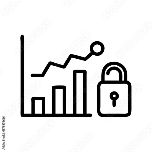 Chart Padlock Icon